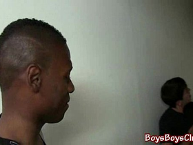 Nasty black dude fuck white boy bareback style 06