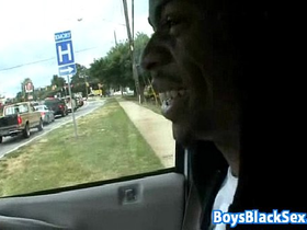 Muscular blacg gay dude fuck white twink with his bbc 17