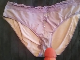 Average cock cums on panties to 70s porn music